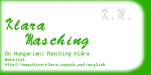 klara masching business card