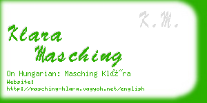 klara masching business card